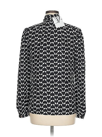 Diane von Furstenberg Long Sleeve Silk Top (view 2)