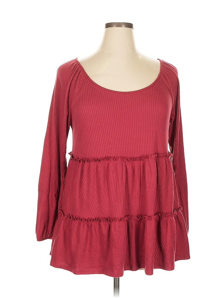 Pre-owned Lc Lauren Conrad Casual Dress In Burgundy