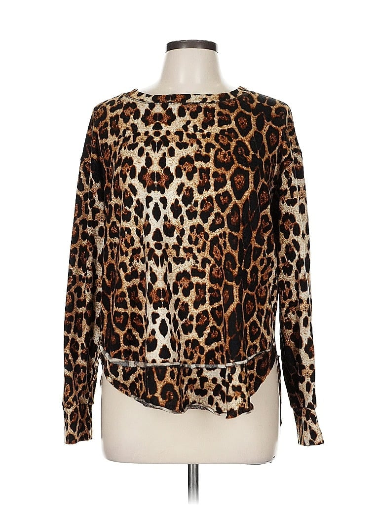 Pre-owned Altar'd State Long Sleeve Blouse In Brown