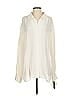 Doncaster Collection 100% Silk Ivory Long Sleeve Silk Top Size 24 waist - photo 1