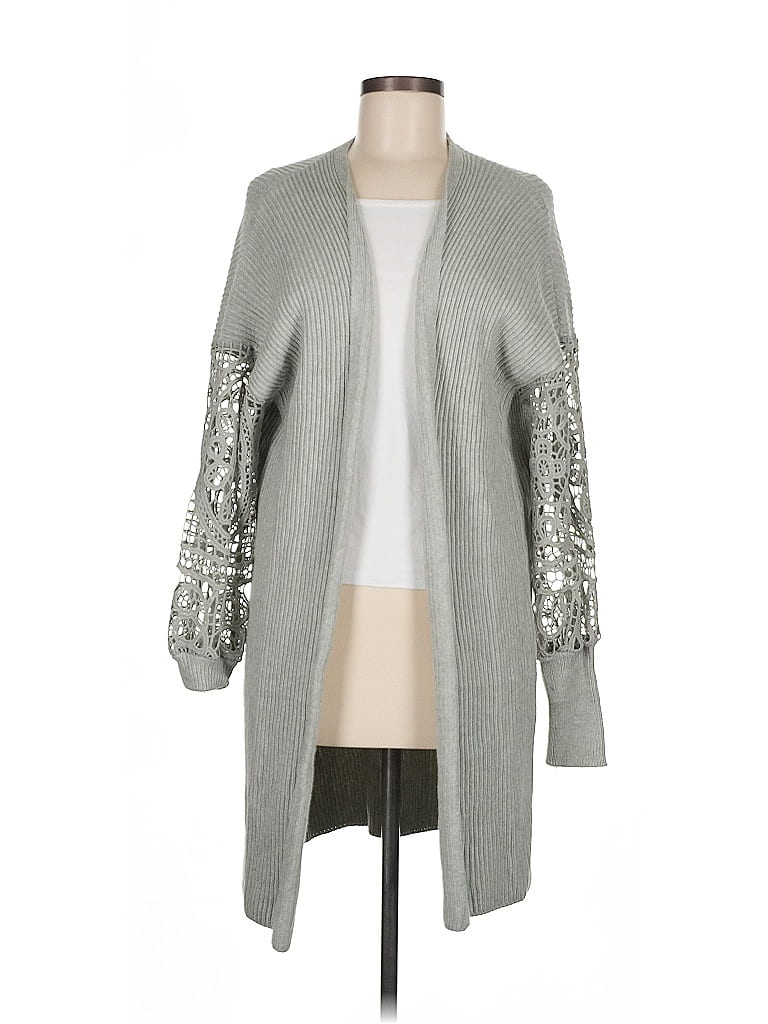 Pre-owned Assorted Brands Cardigan Sweater In Gray