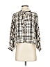 Sanctuary 100% Rayon Plaid Ivory 3/4 Sleeve Blouse Size XS - photo 1