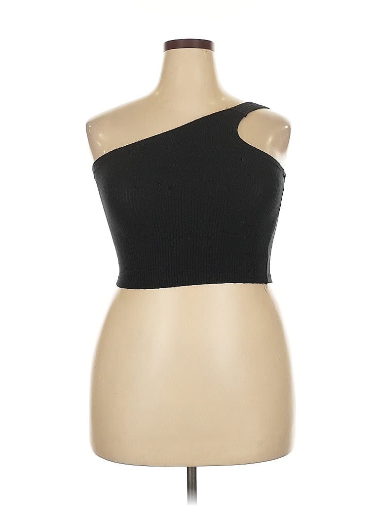 Pre-owned Urban Outfitters Tube Top Black One Shoulder Neckline Tops
