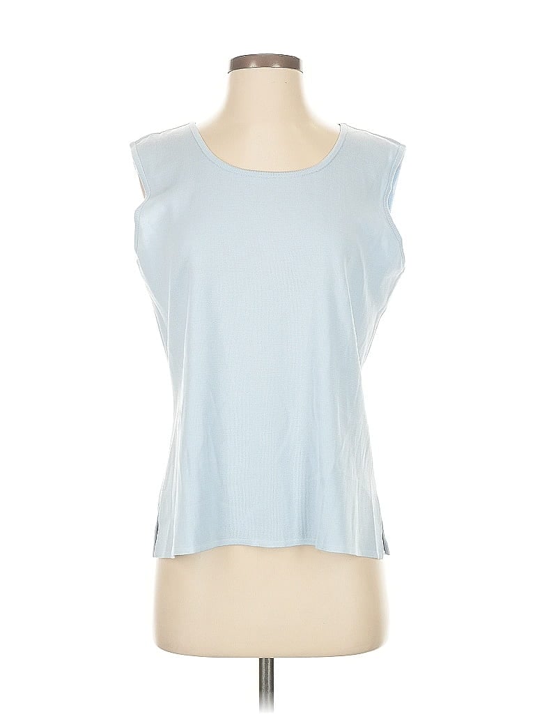 Pre-owned Misook Sleeveless T-shirt In Blue