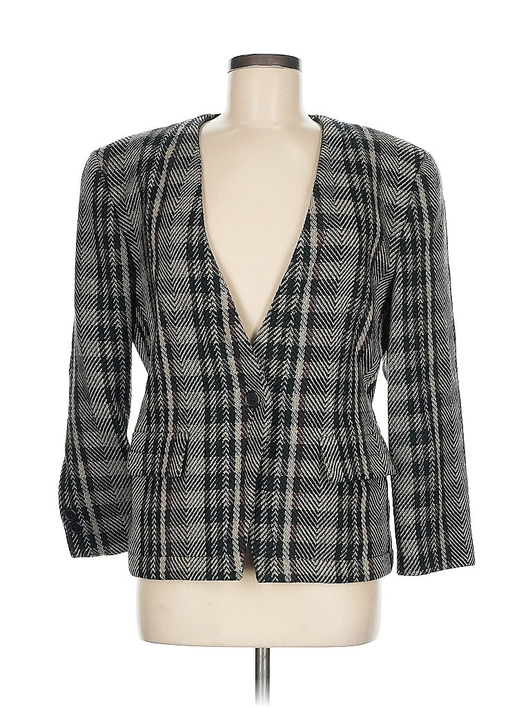 Giorgio Armani Houndstooth Gray Blazer Size EU (IT) 42 / US 6 - photo 1
