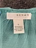 Kenar Teal Short Sleeve Blouse Size L - photo 7