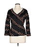 Alberto Makali 100% Polyester Tweed Black 3/4 Sleeve T-Shirt Size L - photo 1