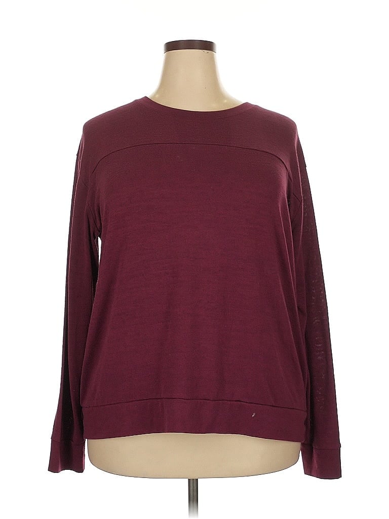 Pre-owned St. John's Bay Pullover Sweater In Burgundy