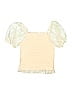 Art Class 100% Polyester Ivory Short Sleeve Blouse Size 8 - photo 1