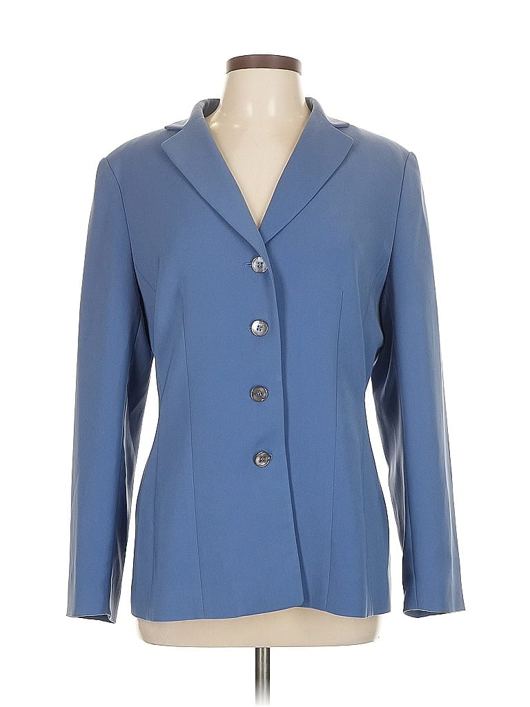 Le Suit 100% Polyester Blue Blazer Size 12 - photo 1