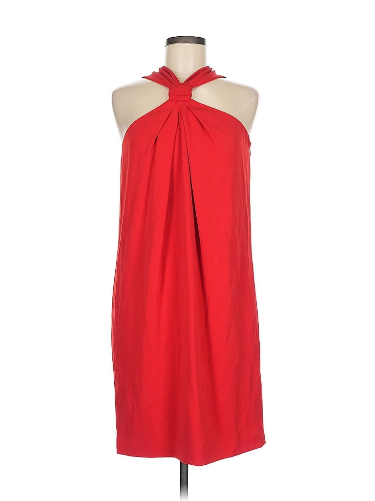 St. John Solid Red Cocktail Dress Size 6 - photo 1