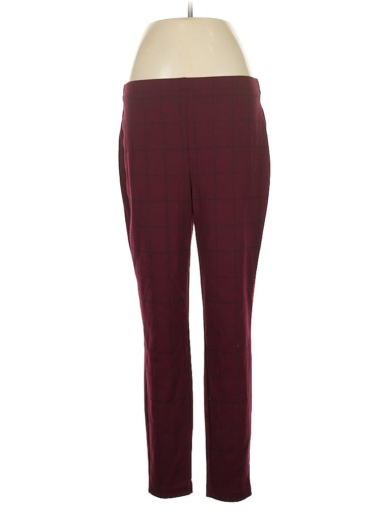 Pre-owned Croft & Barrow Dress Pants In Burgundy
