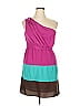 Lily Rose 100% Polyester Color Block Teal Cocktail Dress Size XL - photo 1