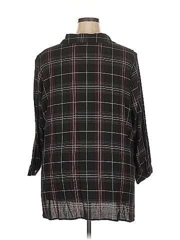 Susan Graver 3/4 Sleeve Button-Down Shirt (view 2)