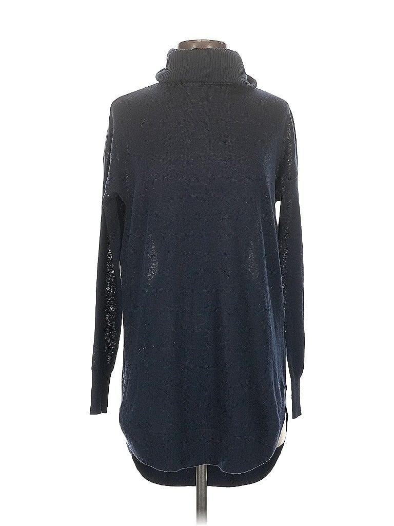 Pre-owned H&m Turtleneck Sweater In Blue