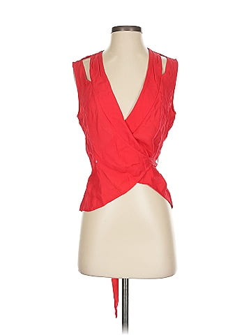 Bebe Sleeveless Silk Top (view 1)