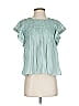 Sea New York 100% Ramie Teal Short Sleeve Blouse Size S - photo 1