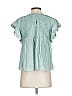 Sea New York 100% Ramie Teal Short Sleeve Blouse Size S - photo 2