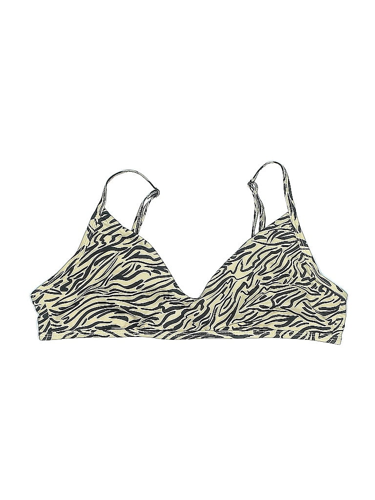 RVCA Animal Print Gold Swimsuit Top Size L - photo 1