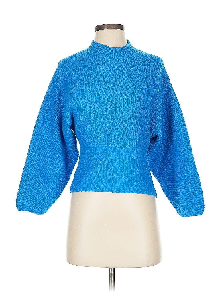 Pre-owned Pink Rose Pullover Sweater In Blue
