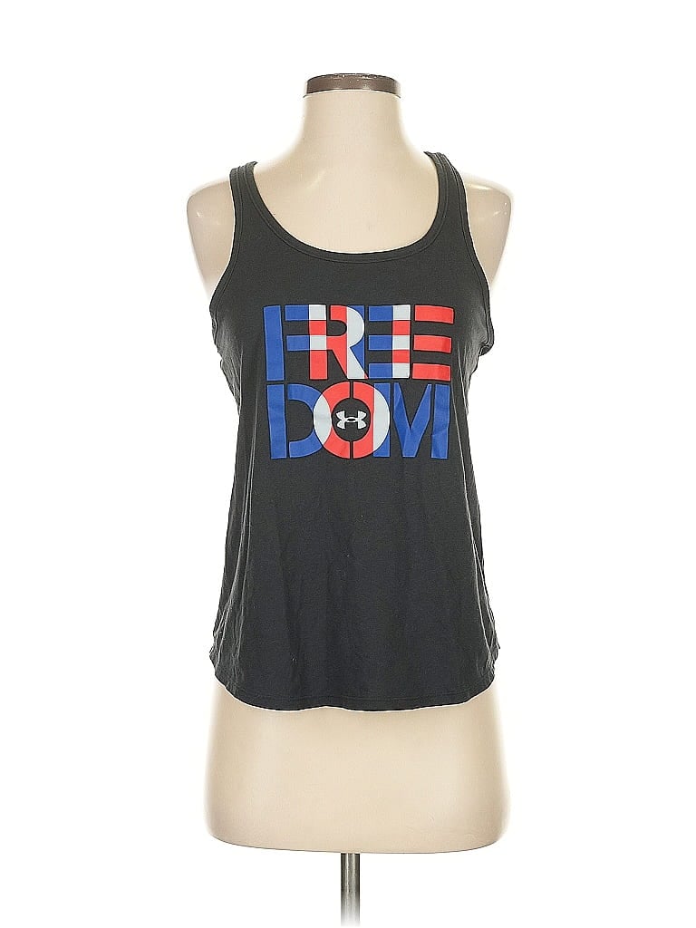 Pre-owned Under Armour Tank Top Black Halter Neckline Tops