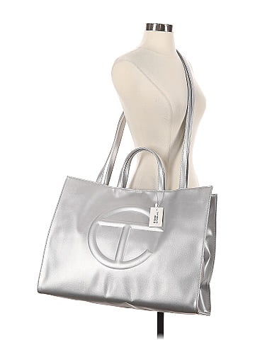 Telfar Large 'Silver' Shopping Bag (view 2)