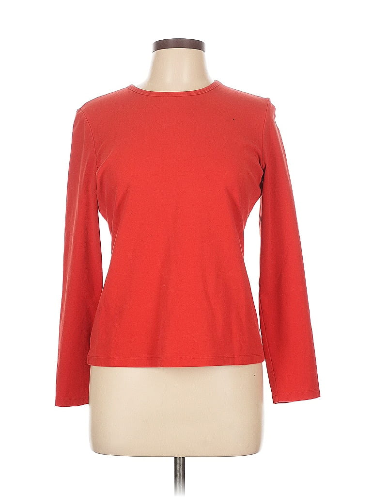 Pre-owned Ann Taylor 3/4 Sleeve T-shirt In Red
