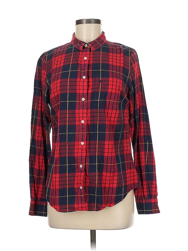 Pre-owned Jack Wills Long Sleeve Button Down Shirt In Red
