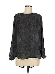 Haute Hippie Long Sleeve Silk Top