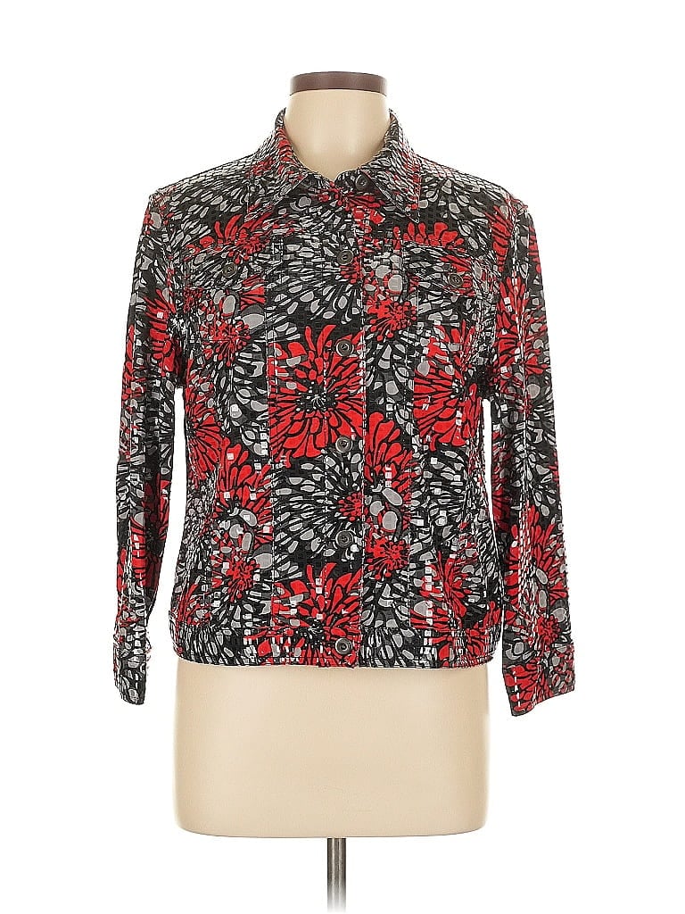 Ruby Rd. Print Red Jacket Size 12 - photo 1