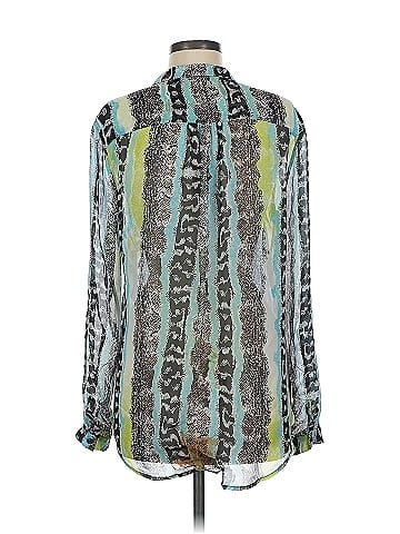 Diane von Furstenberg Long Sleeve Silk Top (view 2)