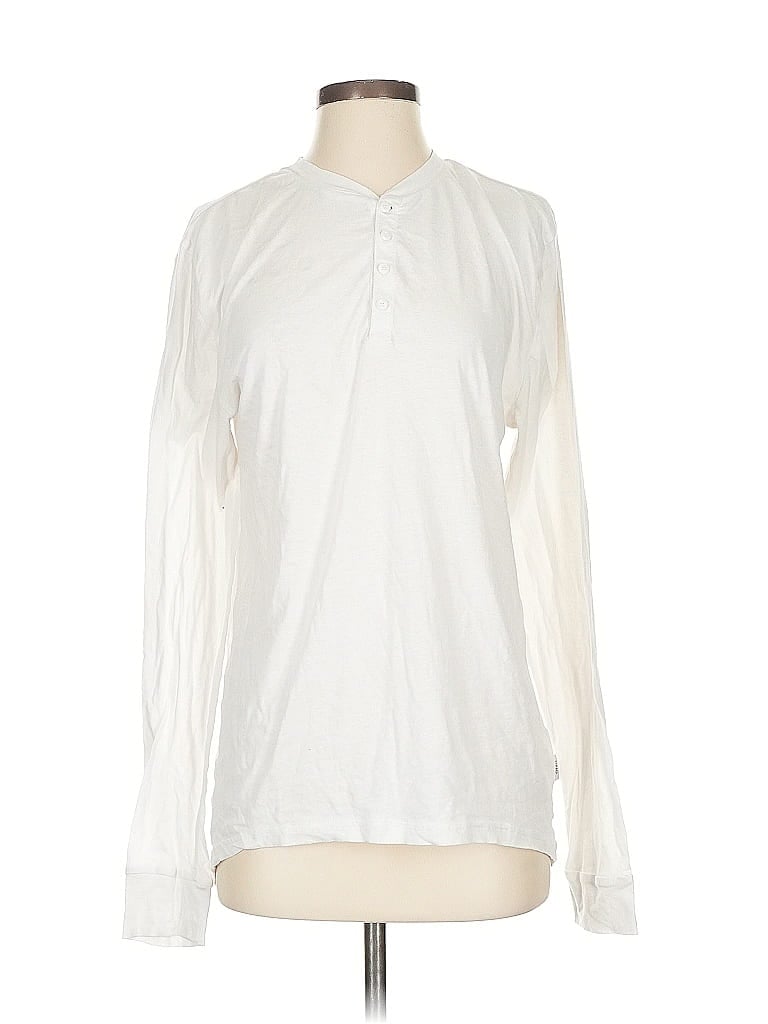Click to view more detailed imagery on our partner's website Pre-owned Onia Long Sleeve Henley Shirt In White