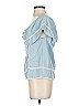 Saylor Blue Short Sleeve Top Size XS - photo 5