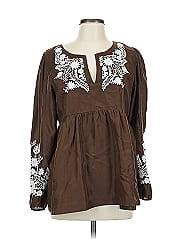 Karen Kane Long Sleeve Silk Top
