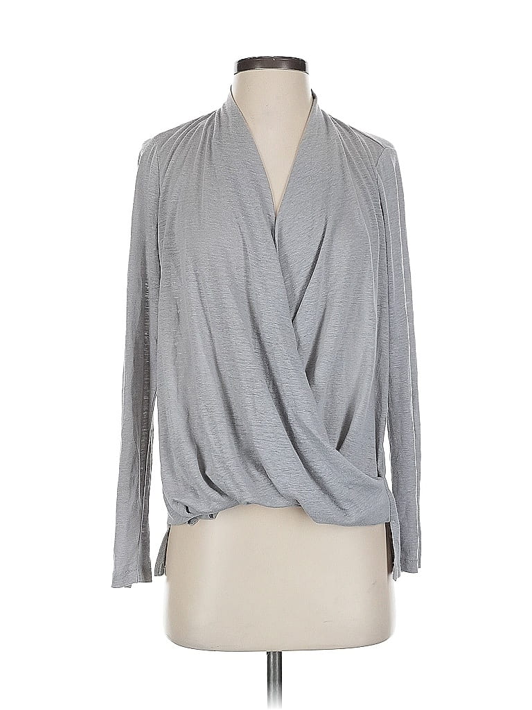 Pre-owned Stella & Dot Long Sleeve Blouse In Gray