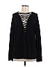 Express One Eleven Black Long Sleeve Top Size M - photo 1