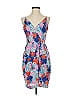 Yumi Kim 100% Polyester Print Blue Cocktail Dress Size S - photo 1