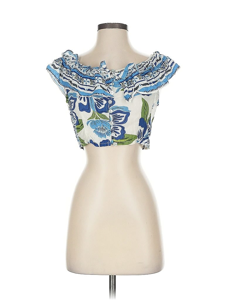Pre-owned Rachel Zoe Sleeveless Blouse In Blue
