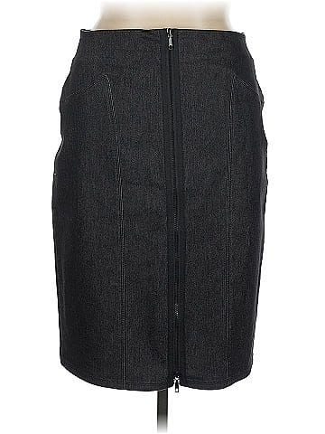 Lafayette 148 New York Denim Skirt (view 2)