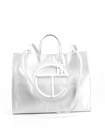 Telfar Large 'Silver' Shopping Bag (view 1)