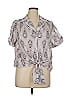 Karen Kane 100% Cotton Paisley Gray Short Sleeve Blouse Size XL - photo 1