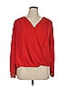 Boston Proper 100% Polyester Red Long Sleeve Blouse Size XL - photo 1