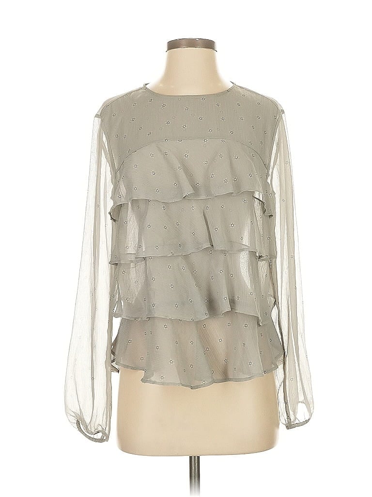 Pre-owned Ann Taylor Loft Outlet Cardigan Sweater In Silver