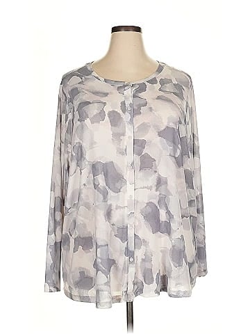 LOGO by Lori Goldstein Long Sleeve Blouse (view 1)