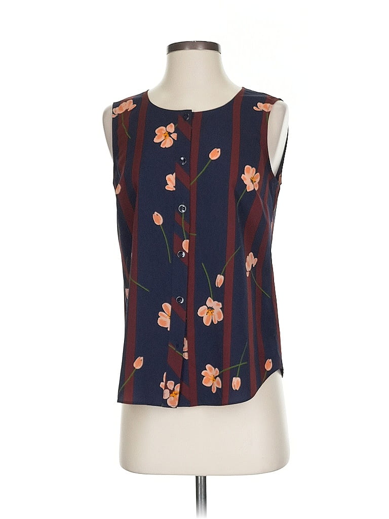 Pre-owned Cabi Sleeveless Blouse In Burgundy