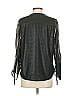 Guess 100% Polyester Metallic Black 3/4 Sleeve Blouse Size XS - photo 2