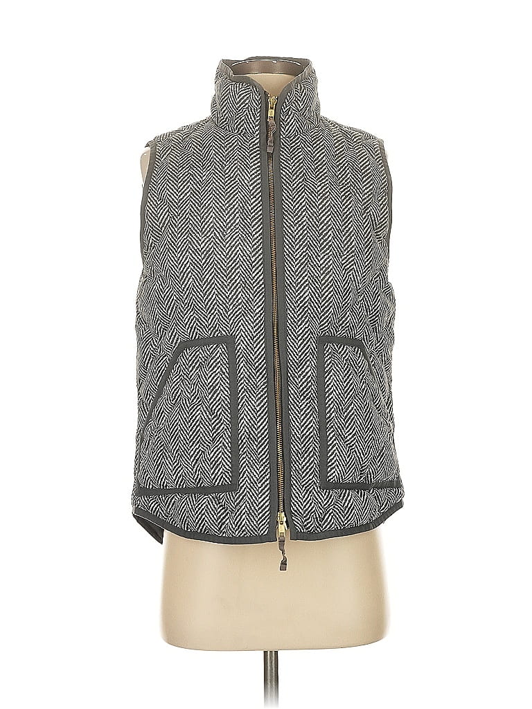 Pre-owned J.crew Factory Store Vest In Gray