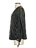 Guess 100% Polyester Metallic Black 3/4 Sleeve Blouse Size XS - photo 5