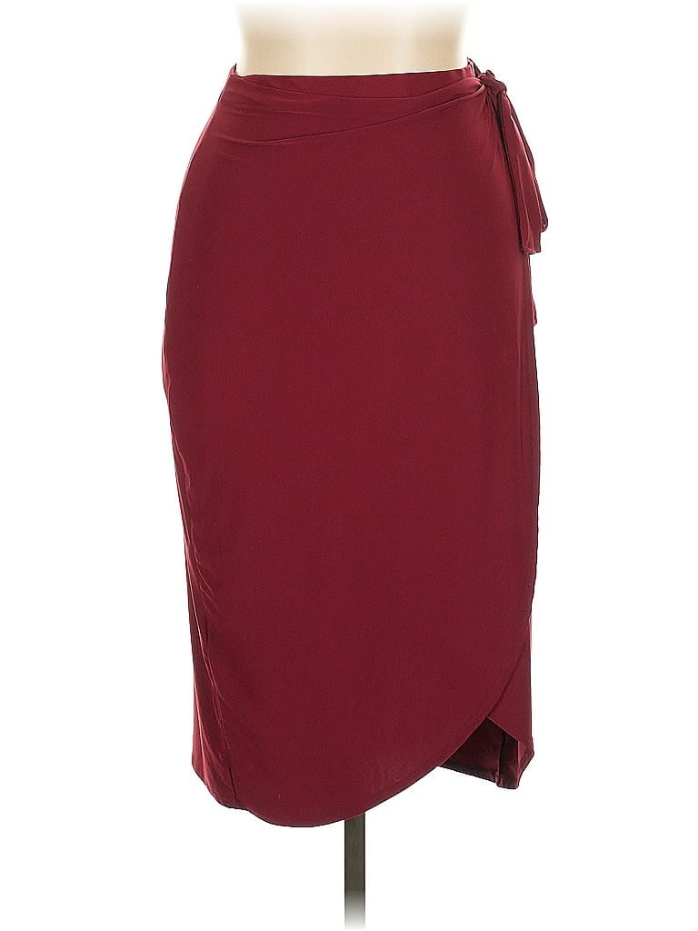 Pre-owned 21 Saints Casual Skirt In Burgundy