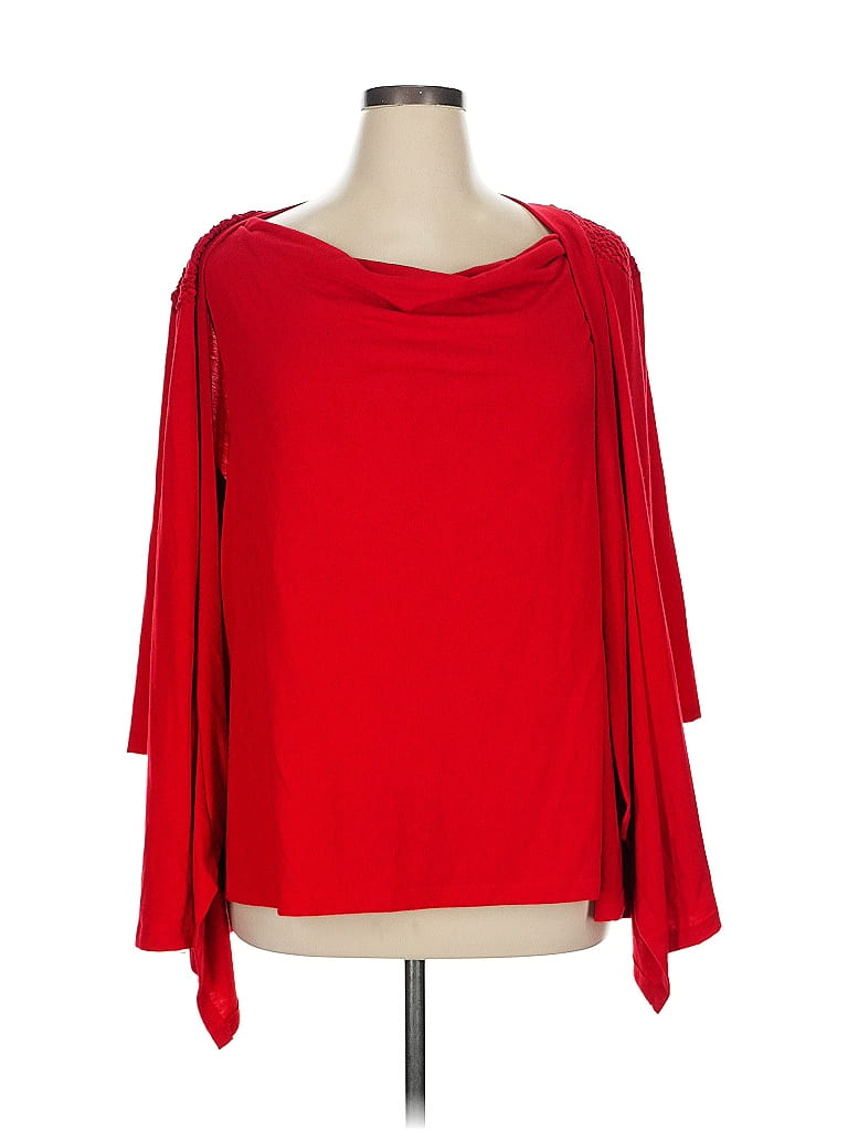 Chemisier Femme New York & Company - Taille 6 - Manches Longues Rouge - Coton - Occasion Très Bon état